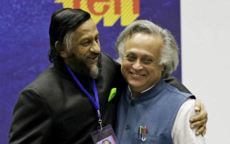 Dr Rajendra Pachauri and Jairam Ramesh, India's environment minister