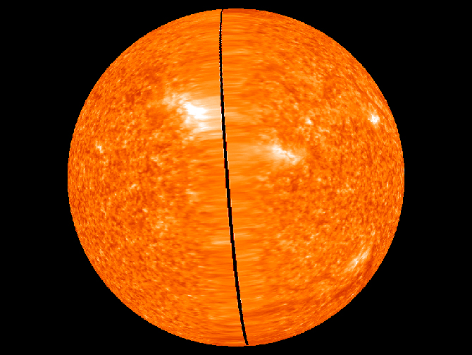 Latest image of the far side of the Sun based on high resolution STEREO data, taken on February 2, 2011 at 23:56 UT.