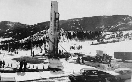 A Minuteman missile at Malmstrom Air Force Base in the 1960s