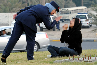 egypt woman beaten protest