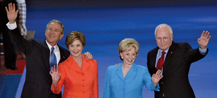 The Bushs and the Cheneys at the 2004 Republican convention. (photo: Getty Images)