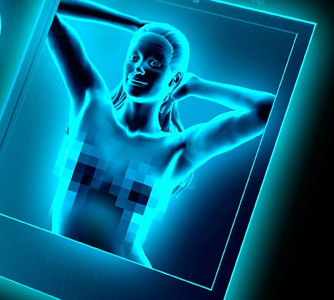 X-ray of pills, gun, and photograph of nude woman on map of Europe. Image shot 2011. Exact date unknown.