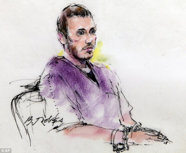 Attentive: The suspect appeared animated during the hearing, and was seen looking around the courtroom