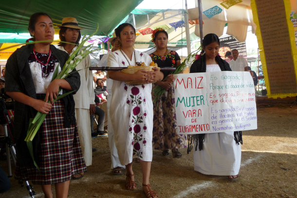 Ceremonial march at the beginning of the second day of the event