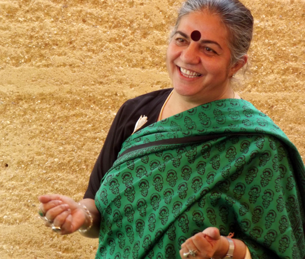 Vandana Shiva at the anti-GM corn event in Oaxaca, Mexico