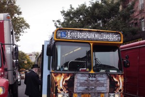 The B110 bus connects Williamsburg with Borough Park in Brooklyn